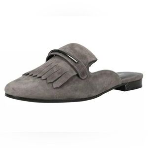 VANELi The Meslia Mule in Grey Suede. Fringe/Tassel detail. Slide. 8.5 narrow